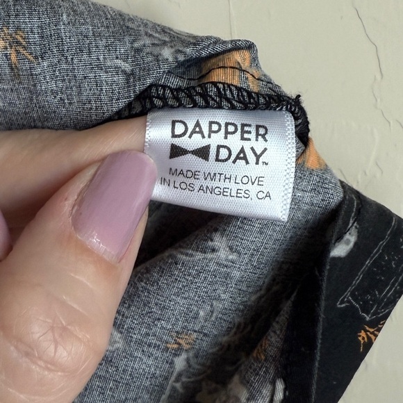 Dapper Day Mens Skeleton Novelty Print Spooky Halloween Collared Button Down 4XL - Picture 8 of 8